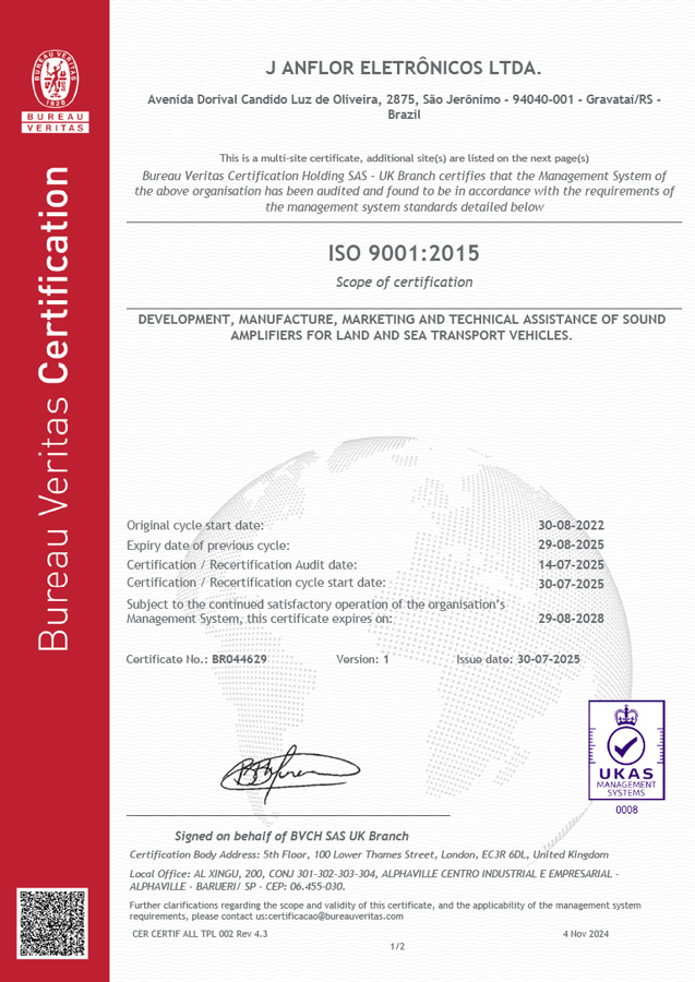 Certificado ISO 9001 — Imagem 2